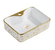 Chậu Lavabo Mạ Vàng Hoa Văn EVE-L6016